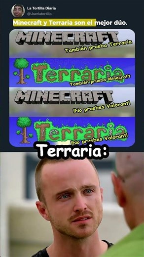 Dime tu mejor dúo (el mío es película + palomitas). #minecraft #terraria