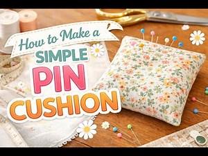 Easy DIY Pin Cushion | Beginner Sewing Project. Lets us scrap to make a simple pin cushion.