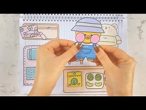 Make the simplest paper toys | Play with yellow cotton duck dolls made of paper | [💸paperdiy💸] ASMR