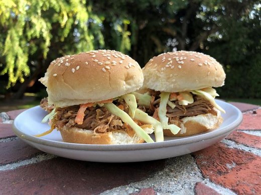 Slow-Cooker BBQ Pulled Pork Sliders with Slaw