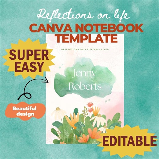 Life Story Memory Book | Guided Memoir Journal Template (canva Download) - Etsy UK