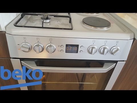 How to set BEKO oven start stop cooking time