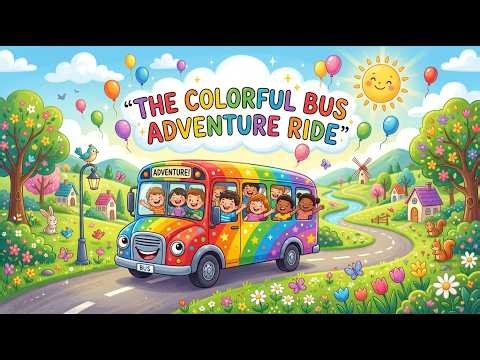 The Colorful Bus Adventure Ride 🌈🚌 | Fun Learning Journey for Kids