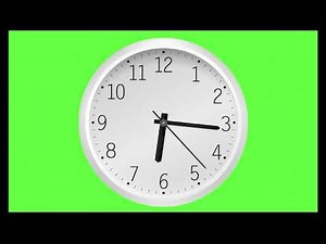 Clock Animation | Green Screen | 50x Speed | No Sound | 1080p 60FPS 🎬🕰️