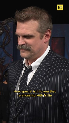 David Harbour has nothing but love for his 'Stranger Things' family — especially Millie Bobby Brown — and says it’s been incredible watching the cast grow up over the years. | Entertainment Tonight