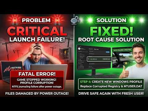 How to Fix Startup Crashes & Profile Corruption ✅ Assetto Corsa EVO Not Launching?