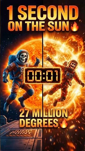 Can You Survive On The Sun For 1 Second? ☀️🔥 #facts #whatif #space #earth #usa #usashorts