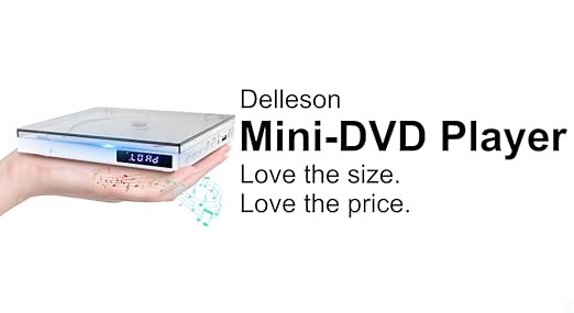 Mini DVD Player with HiFi Built-in Speaker, CD\/DVD Player