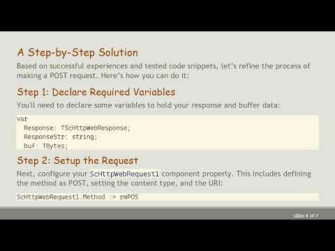 How to Successfully Make a POST Request in Delphi using DevArt's SecureBridge