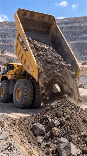 CAT 793F Dump Truck Hauling Tons of Rocks 🚛🔥