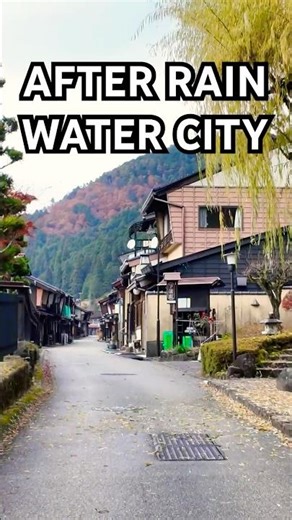 After the Rain in Gifu! 🇯🇵 "Water City" Gujo Hachiman: Yanagimachi Street 4K ASMR Walk