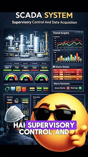 SCADA System Explained in 60 Seconds ⚡ | Industrial Automation | PLC & Sensors