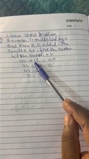 Linear Equations Word Problems