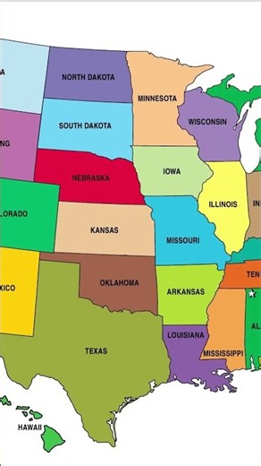 🇺🇸 USA States Map 🗺️ | All 50 States of America | United States Map