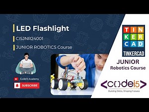 🚀 Build an LED Flashlight in Tinkercad! 💡 Easy Circuit Tutorial for Beginners (2025)| Codei5 Academy