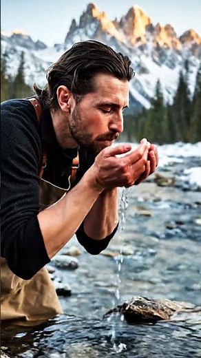 Grilling a Giant Lobster by the Stream