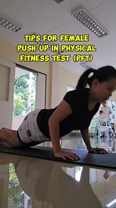 124K views · 2K reactions | Tips for FEMALE Push-Up in the Physical Fitness Test (PFT)✅️﫡 *Dapat nakalapat ang Tuhod sa sahig, tuwid ang likod, at ibaba ang katawan hanggang umabot sa 90° ang siko..! ❤️ #atedimple #fblifestyle #staymotivated #fypシ゚ #viralpost #AFPyoucanTRUST | Ate Dimple | Facebook