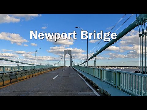 Claiborne Pell Newport Bridge Westbound & Eastbound 4K Rhode Island