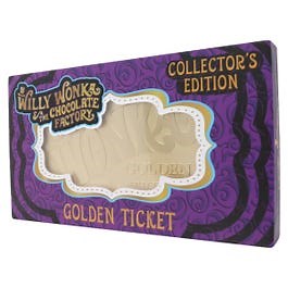 Willy Wonka and the Chocolate Factory Collector's Edition Replica Golden Ticket