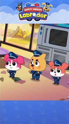 Little Officers, Let's Find the Caped Thief #sherifflabrador #shorts