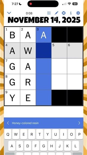 NYT Mini X-Word 11/14/25 | #nytcrosswordanswers