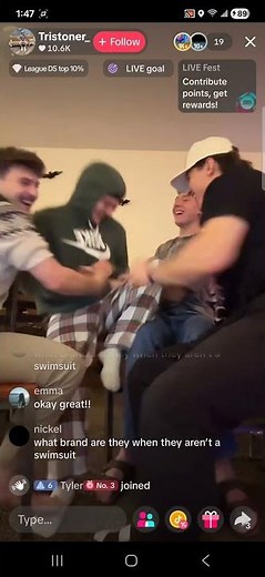 College student gets gang tickled by friends