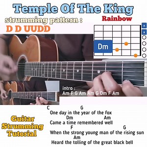 152K views · 6.3K reactions | Temple Of The King - Rainbow guitar chords w/ lyrics & strumming tutorial | Bert's Guitar Tutorials | Facebook