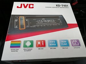 JVC KD-T401 car radio fitters review & basic install guide.