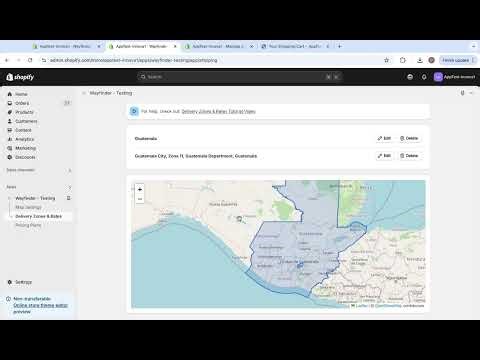 How to set up delivery zones (boundaries) and rates in the map