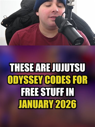 These are Jujutsu Odyssey codes for free stuff in January 2026 #fyp #gaming #gamingontikok #roblox