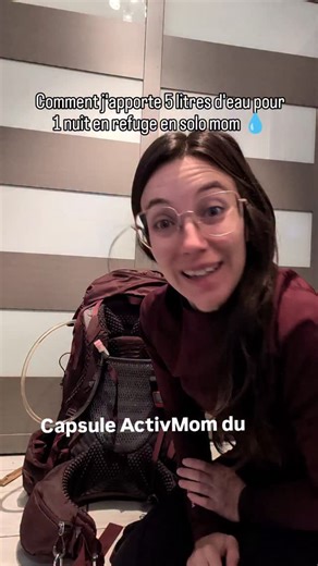 Naomie Veillette | ActivMom | Plein air et activités ⛰️ on Instagram: "Comment j'apporte 5 litres d'eau quand je suis solo avec mes deux enfants pour dormir en refuge ou en tente éloigné du stationnement 💧🛖 À noter que c'est lorsque je n'ai pas de cours d'eau à proximité sinon je filtre 🤩 . #randonnée #randonnéeavecenfants #activmom #randorefuge #hikingwithkids #montagne #hydration #longuerandonnée"