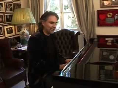 Andrea Bocelli plays the piano