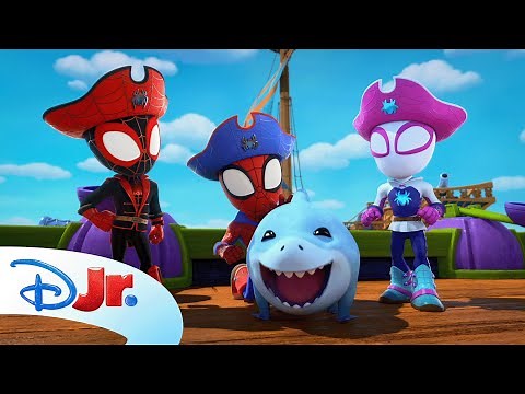 Jeff the Land Shark on Marvel's Spidey and his Amazing Friends! 🦈👣 | ‪@disneyjr‬