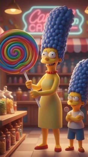 Simpsons family buy big candy #simpsons #funny #cartoon