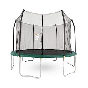 Skywalker Trampolines 12-Foot Round Trampoline with Safety Enclosure Net & Spring Pad - Heavy Duty Outdoor Trampoline for Kids & Adults, Rust-Resistant Steel Frame