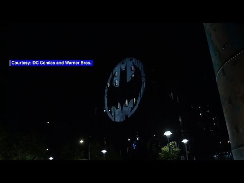 Bat Signal lights up the night for Batman Day