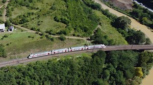 High Speed Train aerial view