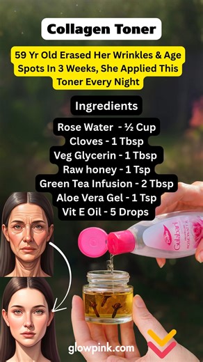 Collagen Toner With Cloves & Rose Water #AntiAging #antiagingskincare #skincare #skincareviral | Daily Beauty Tips