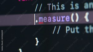 Chat AI generating Coding UX UI script code text on screen, HTML5 in editor for website development, Close up Macro of Programming code software developer.