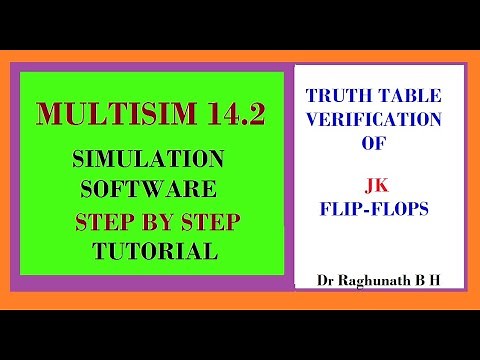 verification of JK Flipflop truth table using multisim tool