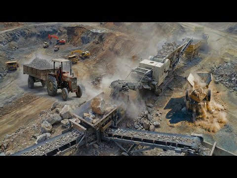 Huge Rocks Super satisfying Crushing Process ,Amazing Works 