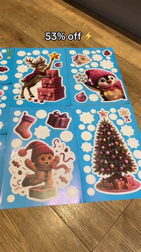 Christmas Window Stickers at 53% Off!