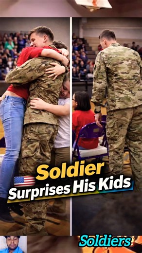 Soldier Surprise His Kids😭♥️#military #surprise #respect #armyviralvideos