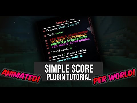 Scoreboard plugin tutorial | Simple Score Minecraft Plugin | Spigot plugin showcase!