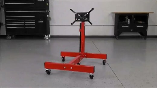 Heavy Duty 1500LBS Folding Motor Stand Engine Repair Hoist and Car Maintenance Rotator Vehicle Equipment