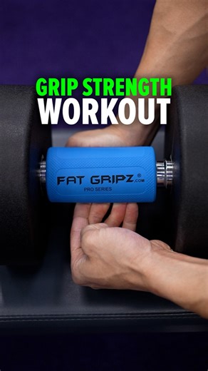 Why Grip Strength Unlocks More Gains (FAT GRIPZ) Your weak grip is killing your gains! If your hands give out early, you can’t lift as heavy or get as many reps — and several studies even associate weak grip strength to shorter lifespan. Grip strength matters because it’s a simple, reliable proxy for overall muscle health, nervous-system function, and physical resilience. Here’s a quick grip-strength workout to fix that. Attach Fat Gripz to make the handles thicker, forcing your forearms to work