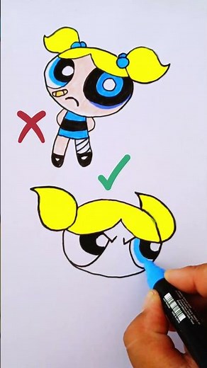 How to Draw Bubbles 🫧// The Powerpuff Girls 💛 #drawing #howtodraw #myart