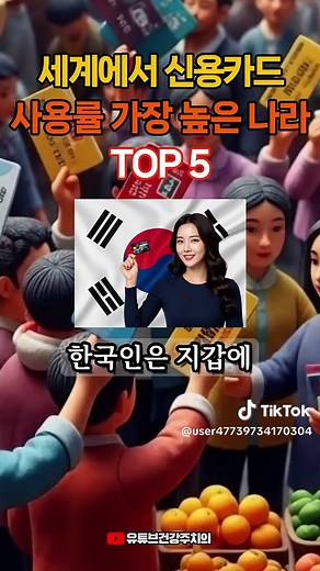 전 세계 신용카드 사용률 TOP 5 나라