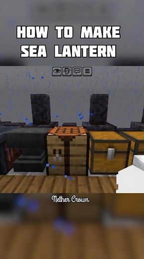 How to make Sea Lantern in Minecraft | Sea Lantern Trick #mcpe #mcpehindi #minecraftshorts