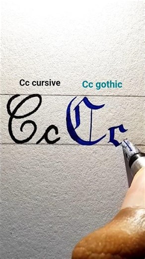 Cc cursive and Cc gothic #handwriting